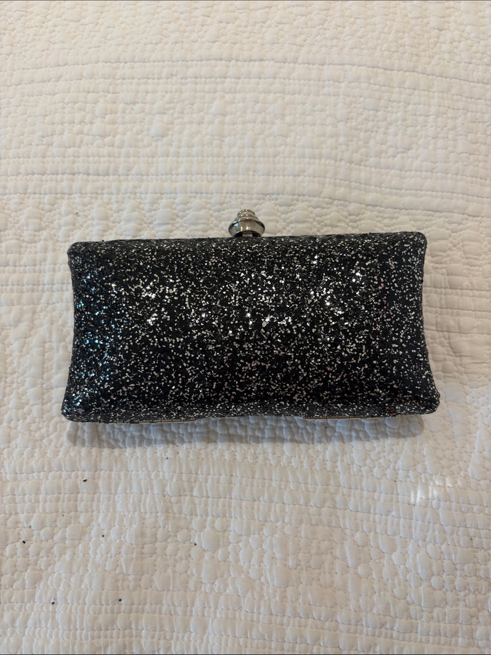 Black Glitter Evening Clutch by - Picture 3 of 3
